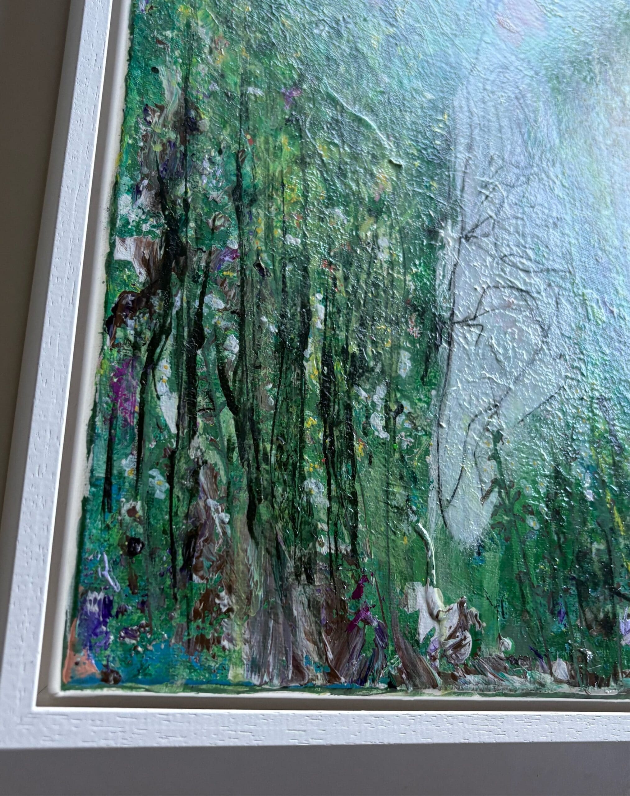 Original Contemporary Painting Modern Irish Art for Eclectic Home – French Lessons in Green 43cm - Image 6