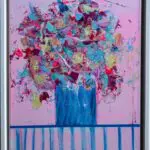 Country Cottage Dreaming 43 cm - Drippy and Gritty Floral In Abstract