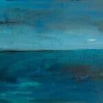 The Silent Blue (40cm) - Minimalist Seascape Cool Neutral Abstract Art