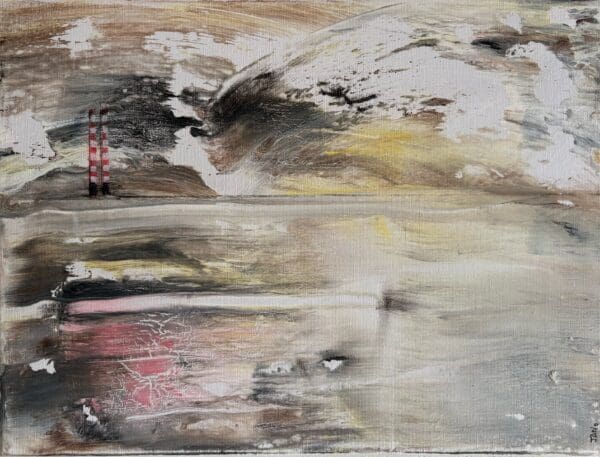 Chalk Horizons, Poolbeg (40 cm) Contemporary Dublin Neutral Aesthetic