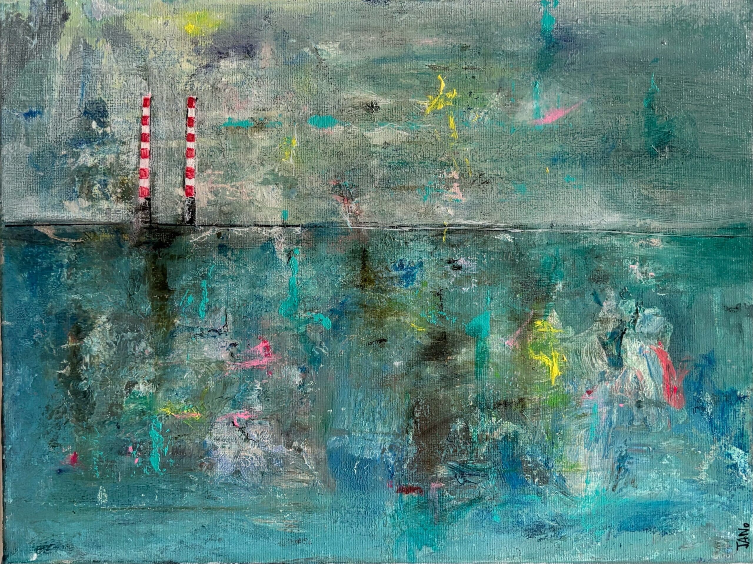 Arrivals Dublin, Poolbeg Chimneys II (40 cm) Contemporary Dublin Aesthetic