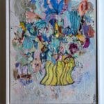 Kitch Bouquet (53cm) Framed - Pretty and Gritty Floral In Abstract