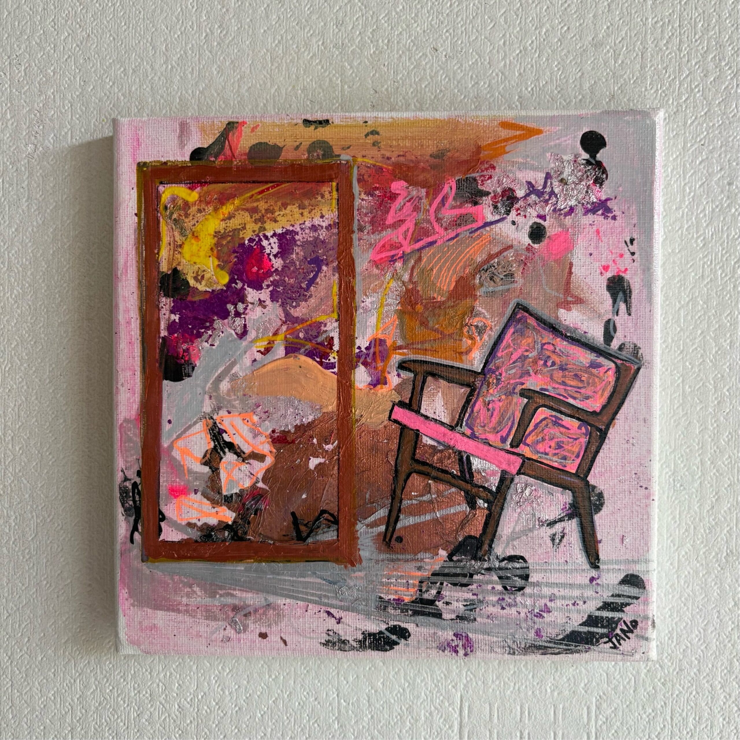 Contemporary Interiors Art, Vibrant Abstract Art, Irish Art, "Private View" (20cm) - Image 6