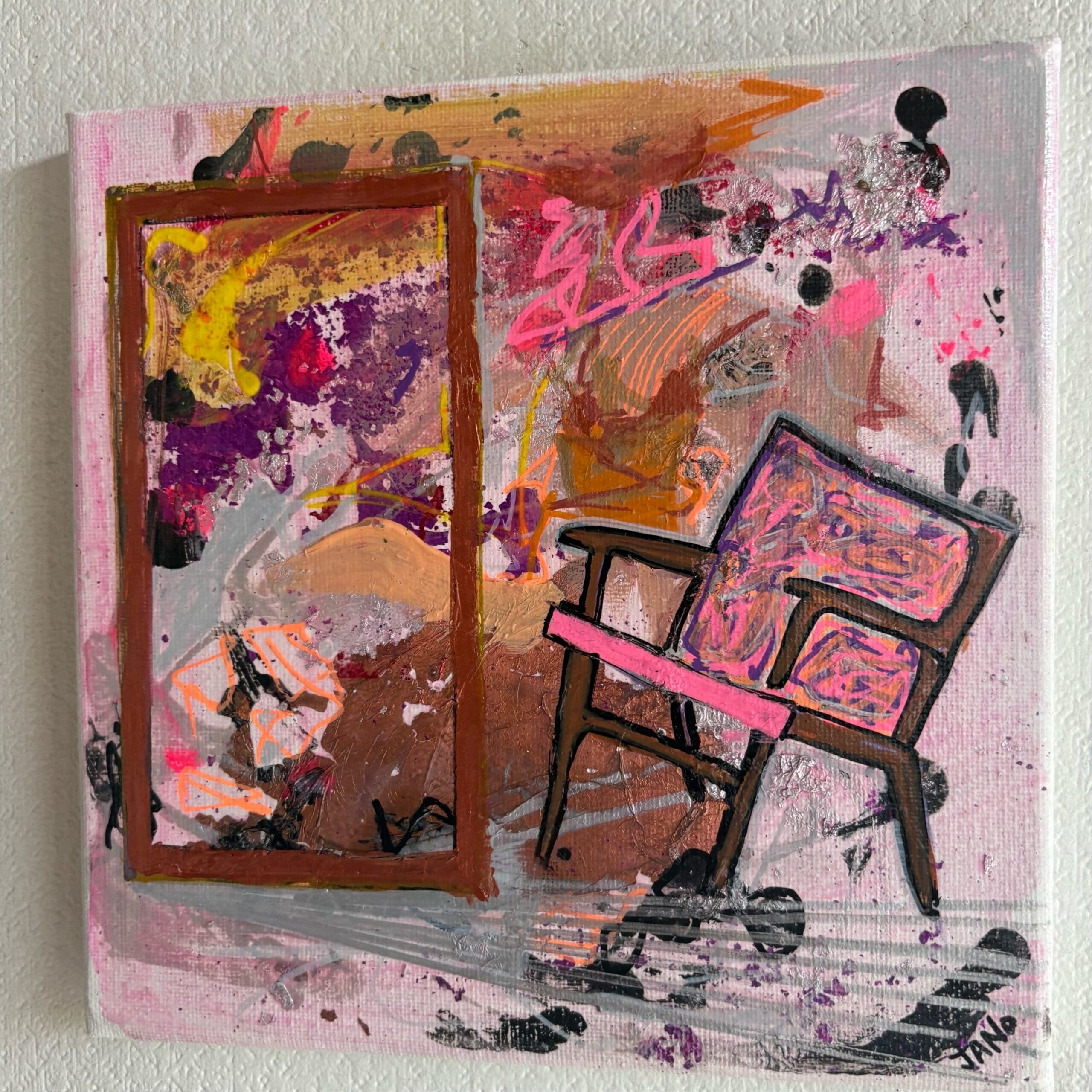 Contemporary Interiors Art, Vibrant Abstract Art, Irish Art, "Private View" (20cm) - Image 4