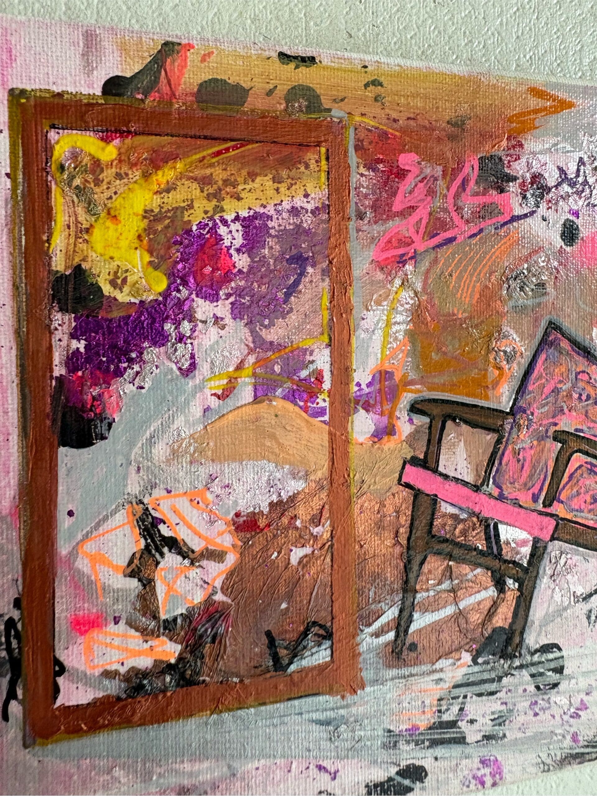 Contemporary Interiors Art, Vibrant Abstract Art, Irish Art, "Private View" (20cm) - Image 2