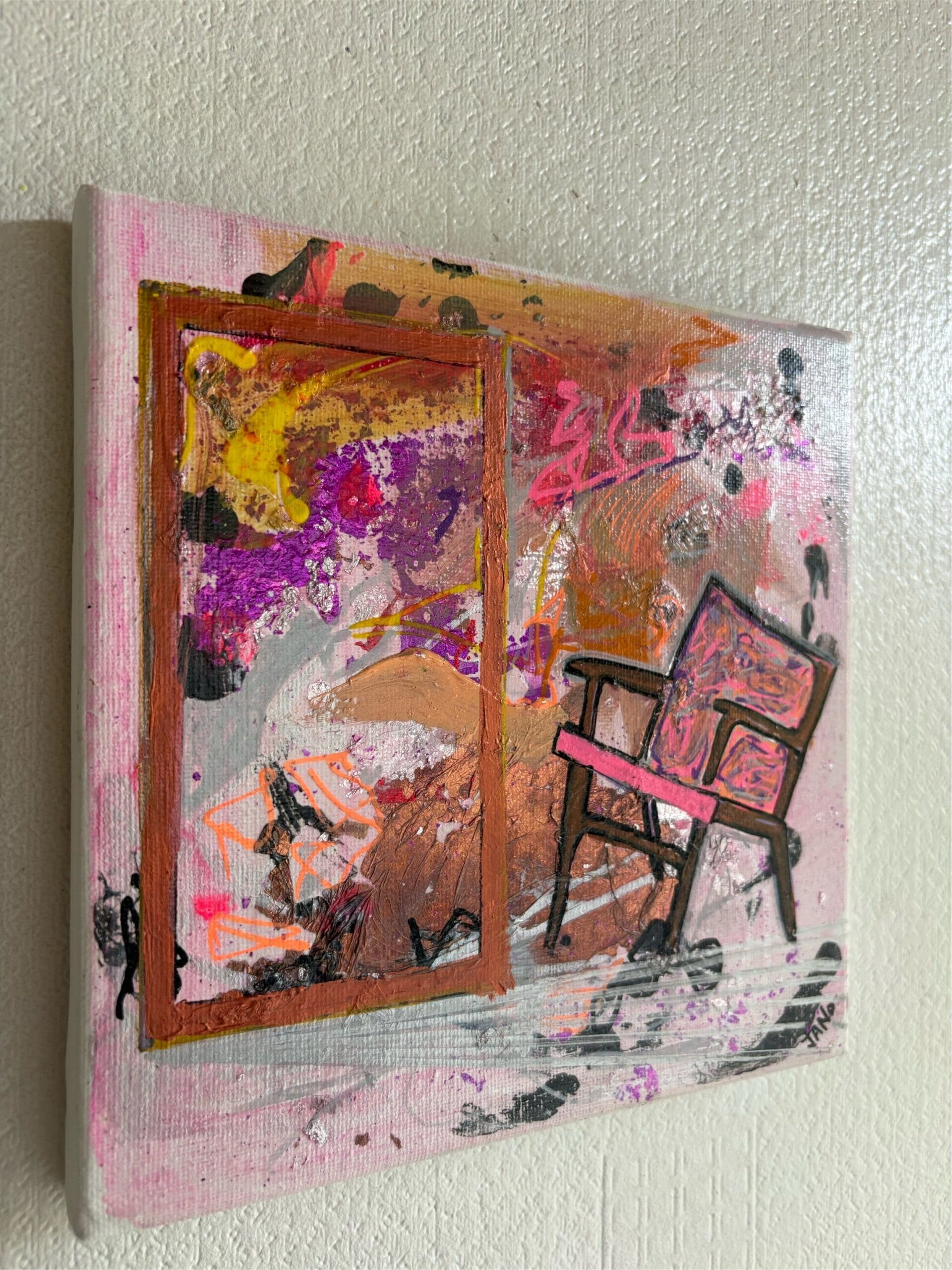 Contemporary Interiors Art, Vibrant Abstract Art, Irish Art, "Private View" (20cm) - Image 5