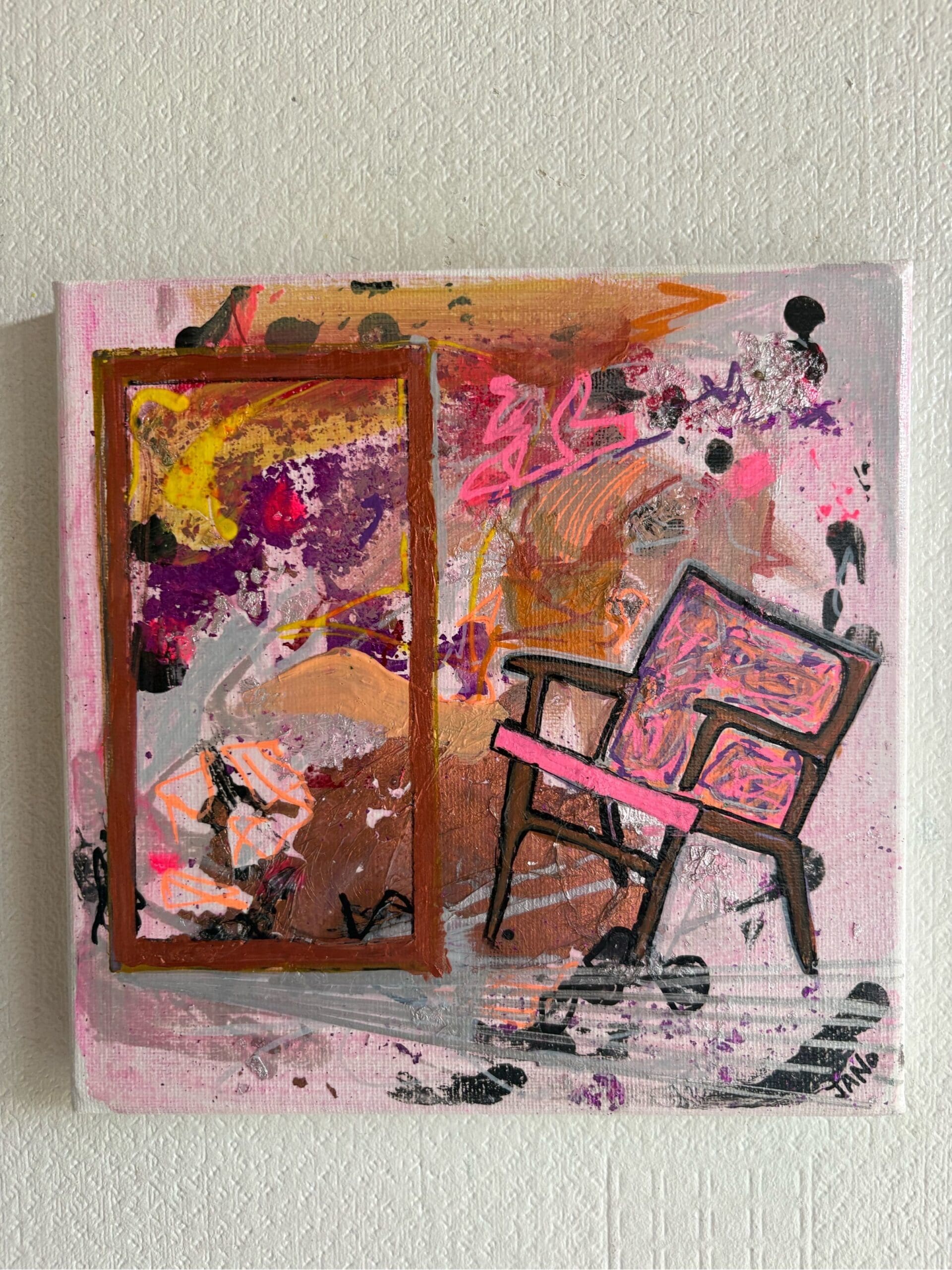 Contemporary Interiors Art, Vibrant Abstract Art, Irish Art, "Private View" (20cm) - Image 7