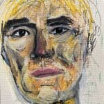 Original Irish Drawing - The Artist Layer - Being Andy Warhol A4 Mounted