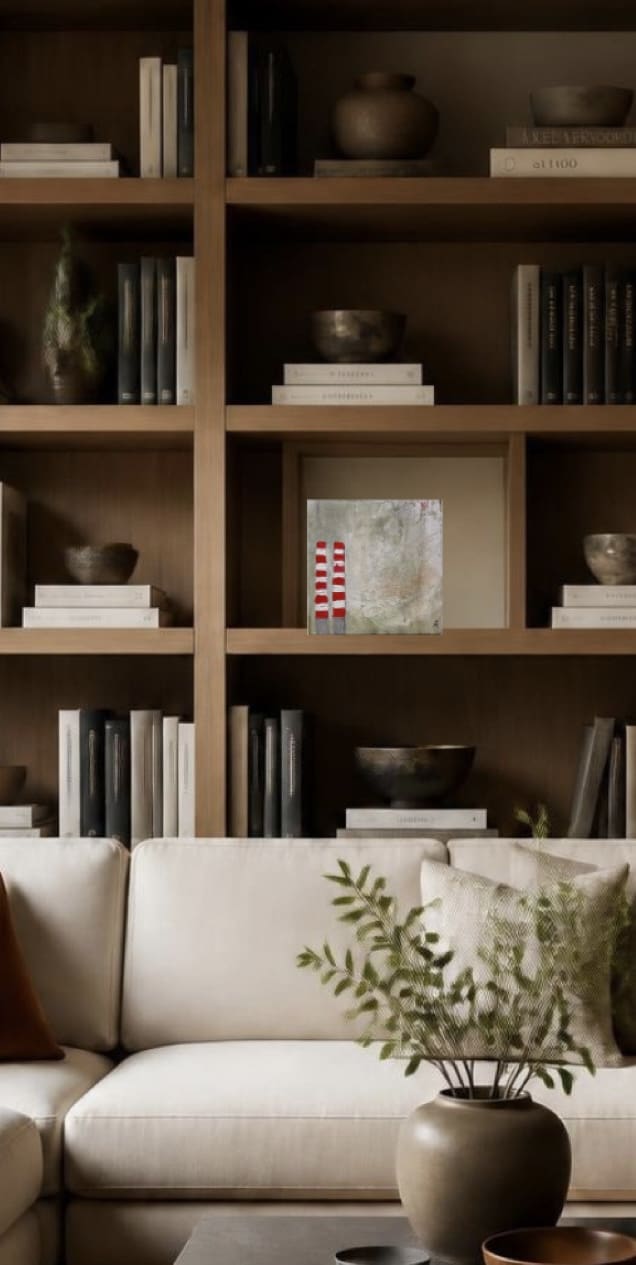 Chalk & Vermillion – Canvas on Board – Neutral Vignette Styling Gem - Image 7