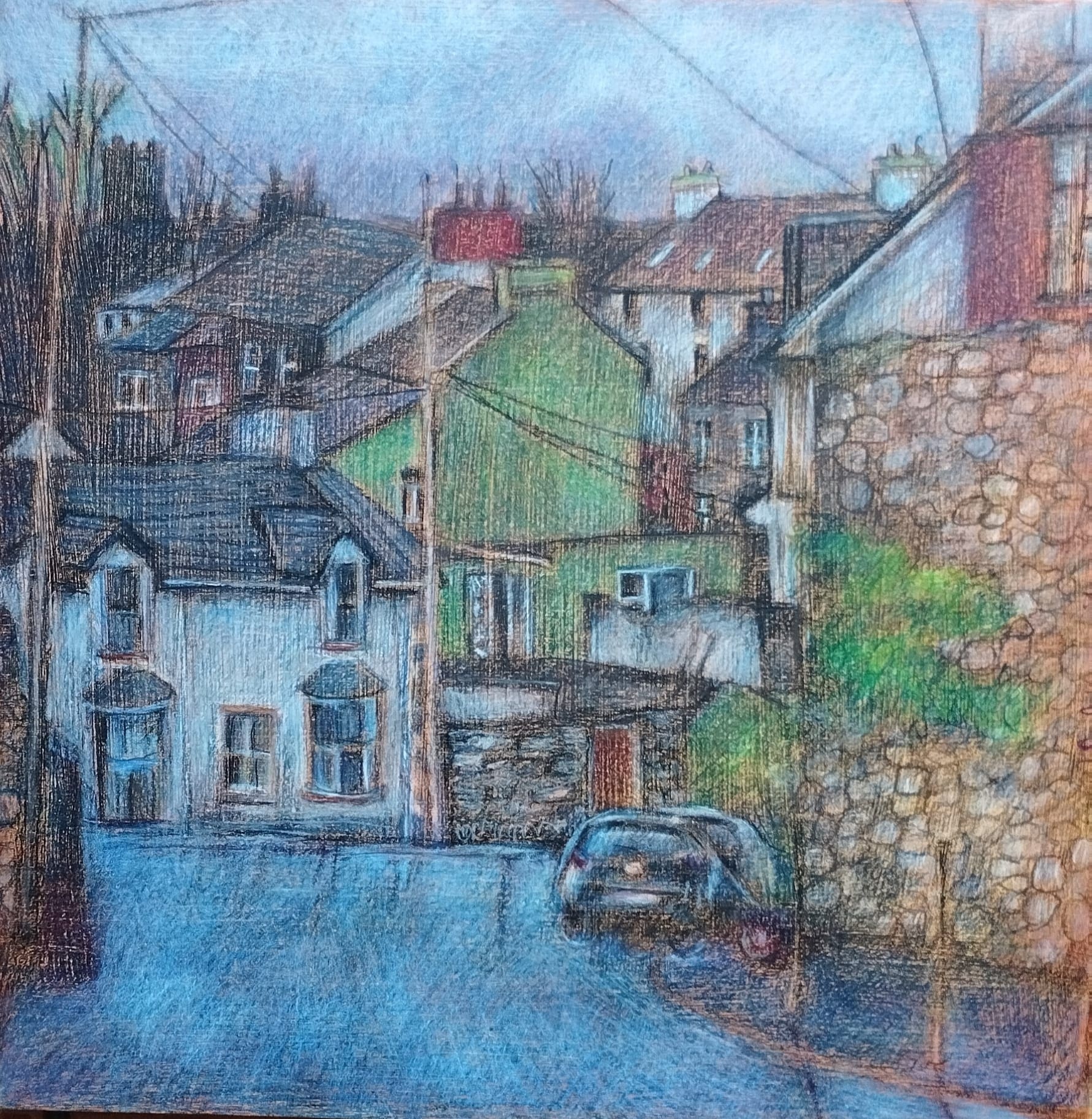 Traditional village street inspired